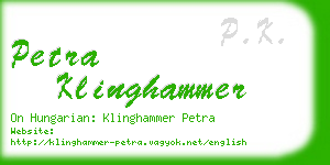 petra klinghammer business card